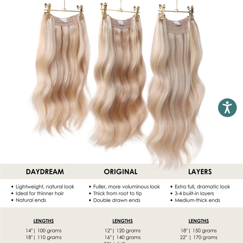 18” daydream #22 hidden crown halo extensions
